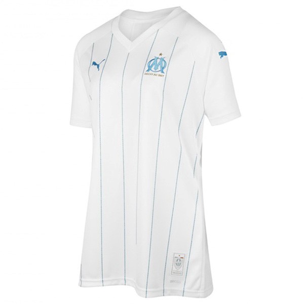 Camiseta Marsella Replica Primera Ropa Mujer 2019/20 Blanco